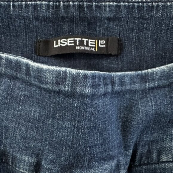 LISETTE L Montreal Betty Pearl Beaded PULL ON Cropped Skinny Jeans 30" Waist - Picture 5 of 9